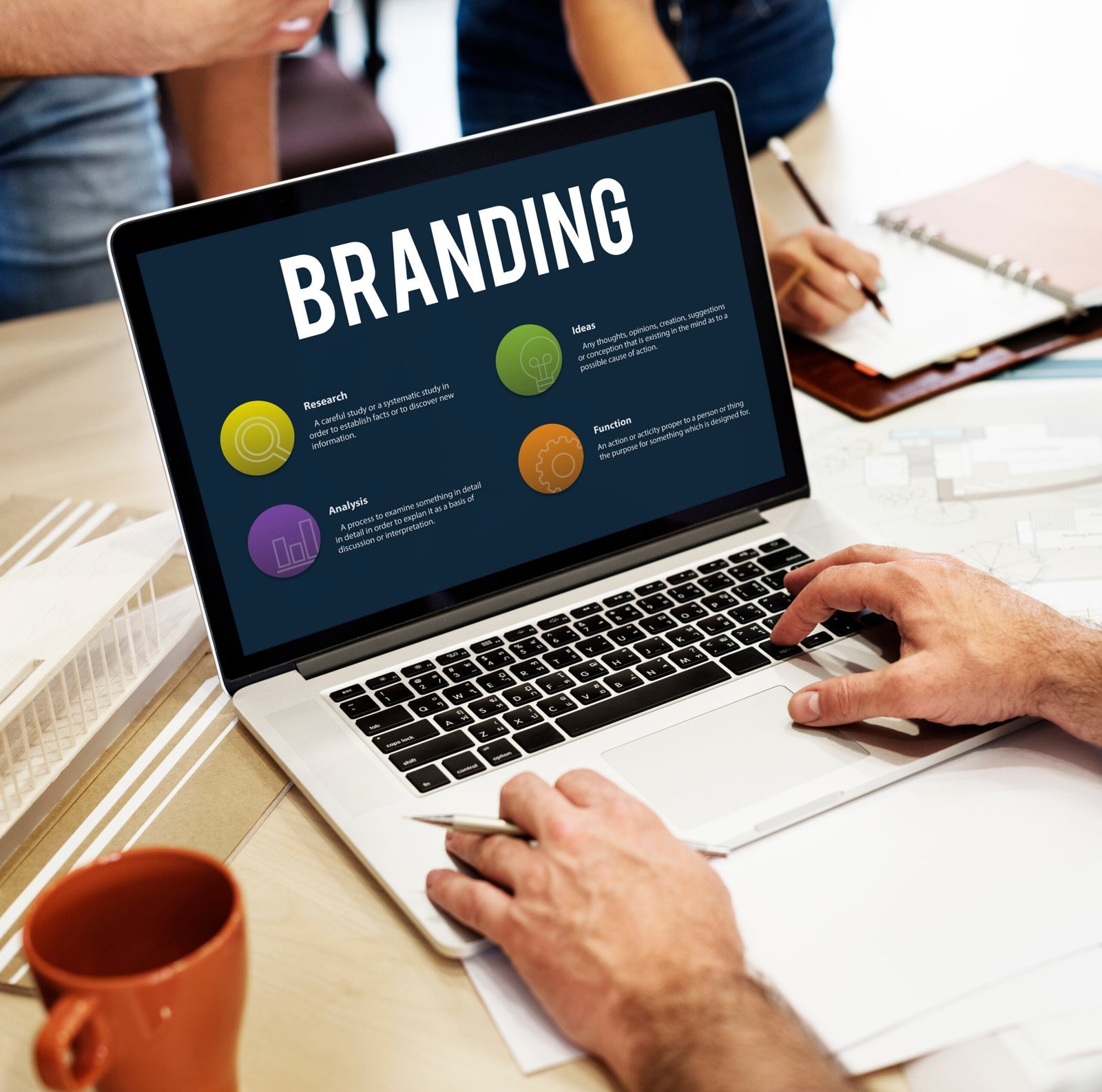 Orange 1 Media — branding concept on laptop screen